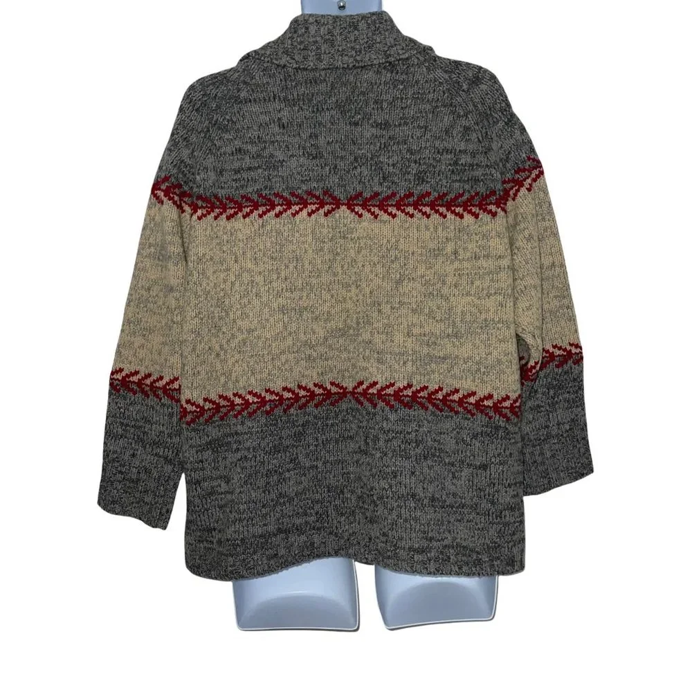 Eddie Bauer Vintage Y2K 100% Lambswool Christmas Holiday Pullover Sweater M - Picture 6 of 10